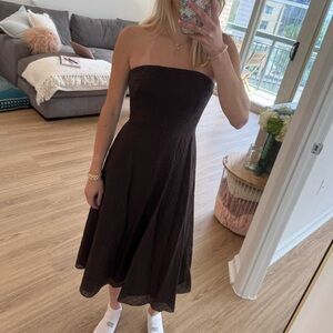 J.Crew brown strapless dress